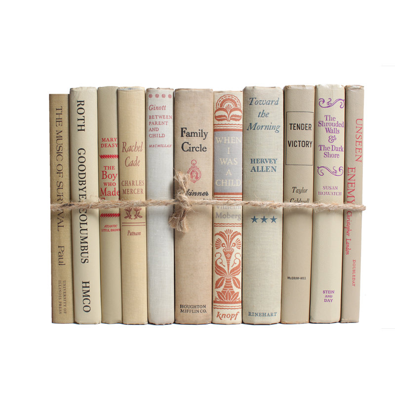 Booth & Williams Authentic Decorative Books By Color Midcentury Beach ColorPak (1 Linear Foot